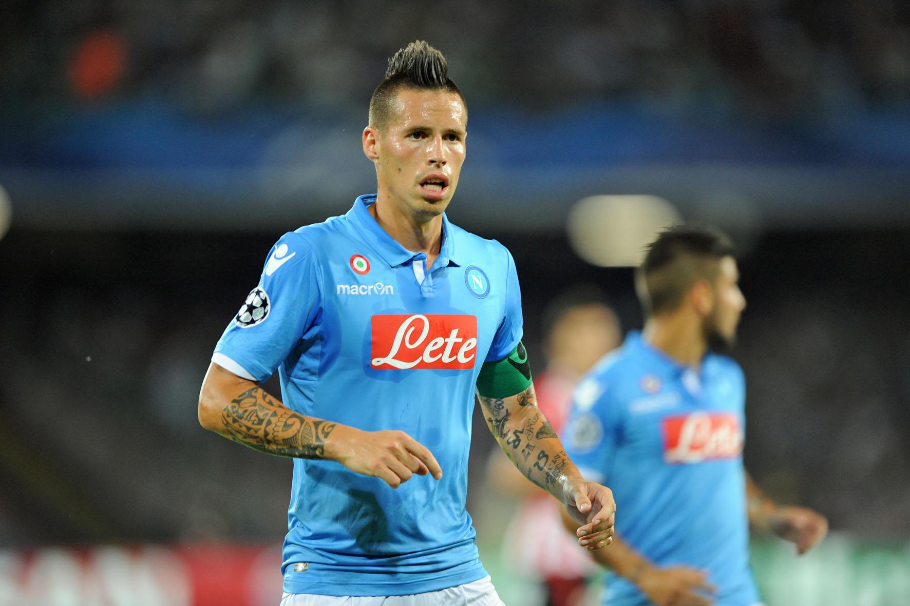 Napoli, allenamento a Castel Volturno: differenziato per Hamsik. Le condizioni del capitano saranno valutate domani