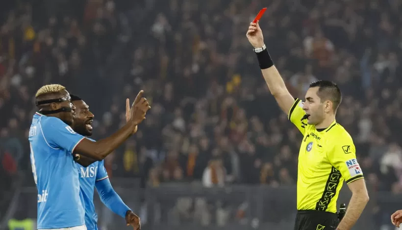 Colombo espelle Osimhen (foto Virgilio sport)