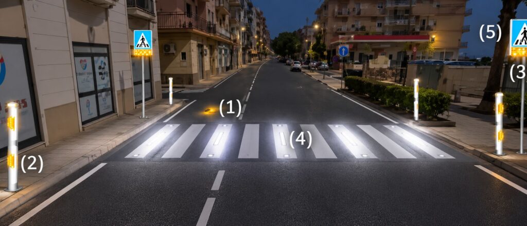 Salerno, sul Lungomare Colombo arrivano le strisce pedonali intelligenti Salva Pedone. Come funzionano i sensori e le modifiche alla viabilità.